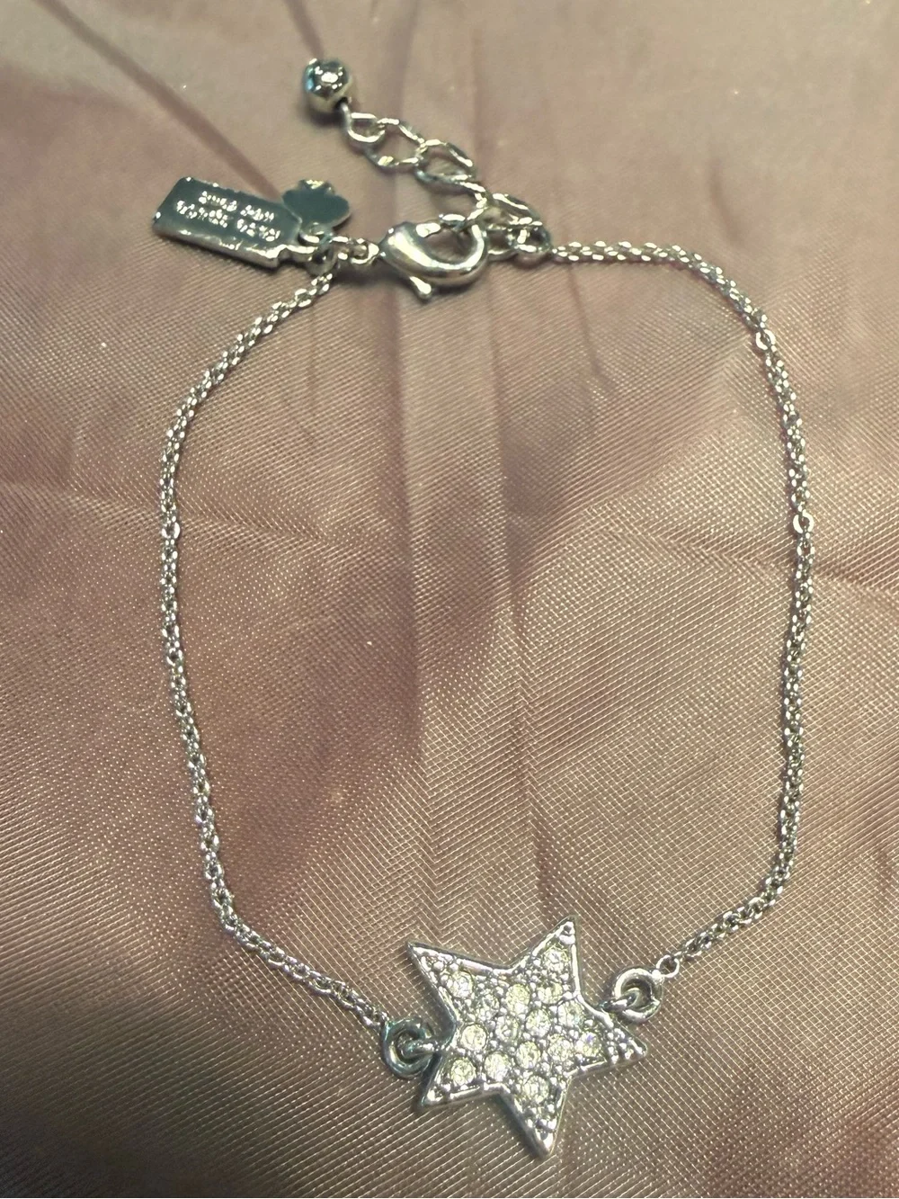 kate spade silver tone star pavé bracelet